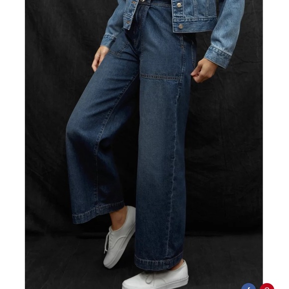 Gap Workforce collection Sky Highrise wide jeans size 28 - Picture 1 of 7